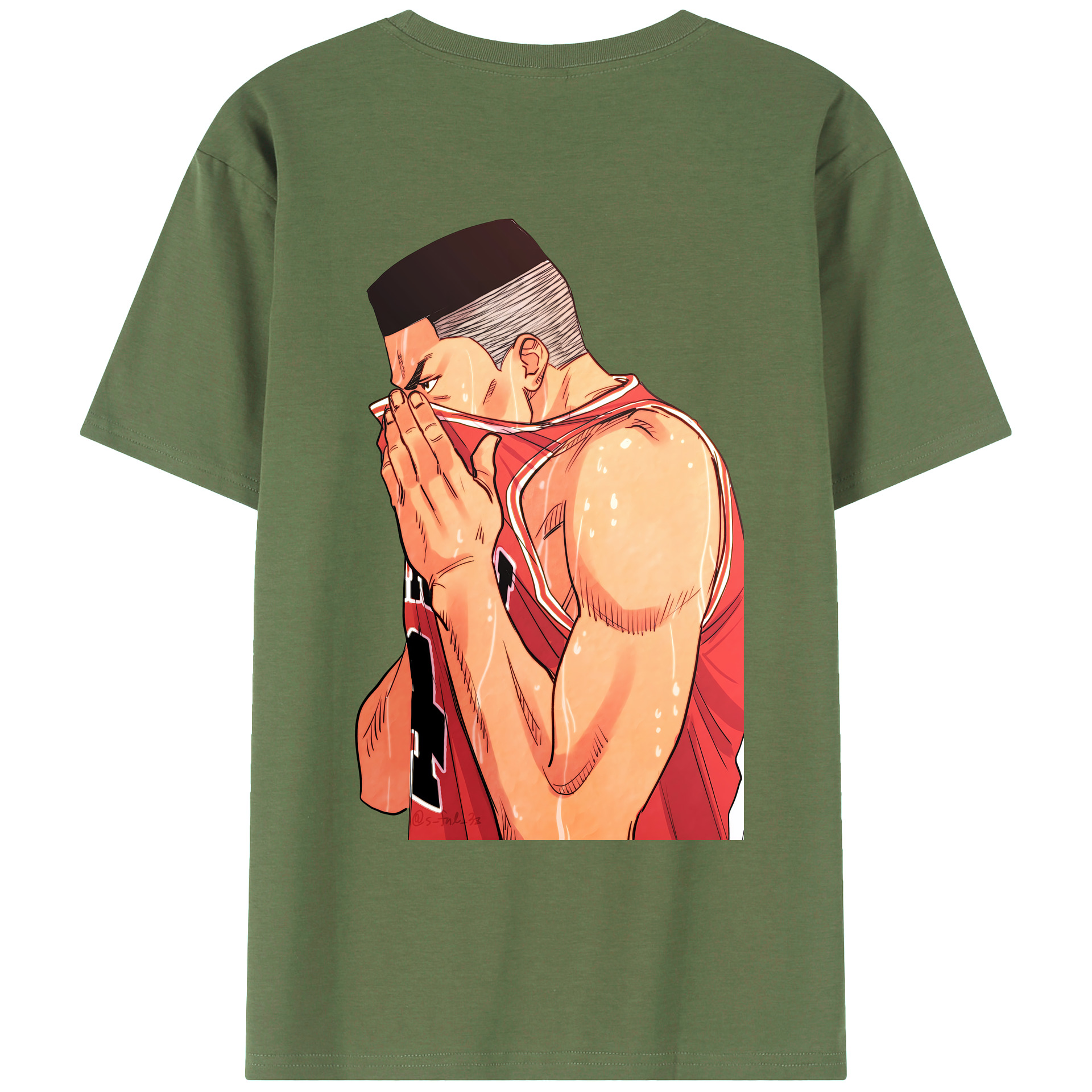 （画像用） SLAM DUNK／スラムダンク 綿100％ メンズ半袖Tシャツ（バックプリント） 通気性